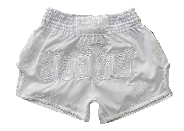 White Nine Spires Muay Thai Shorts