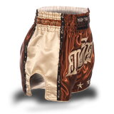 Brown and Beige Single Panel Stars Muay Thai Shorts