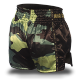 Green Camo Single Panel Stars Muay Thai Shorts
