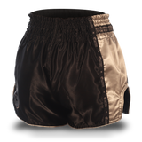 Black and Grey Single Panel Stars Muay Thai Shorts