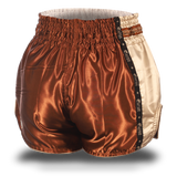 Brown and Beige Single Panel Stars Muay Thai Shorts