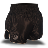 Black and Grey Single Panel Stars Muay Thai Shorts